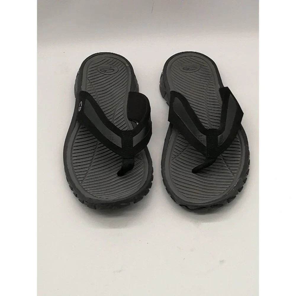 Champion Sandals Mens Black L 11/12 Sport Flip Flop Thong Shoe Beach‎ Casual
